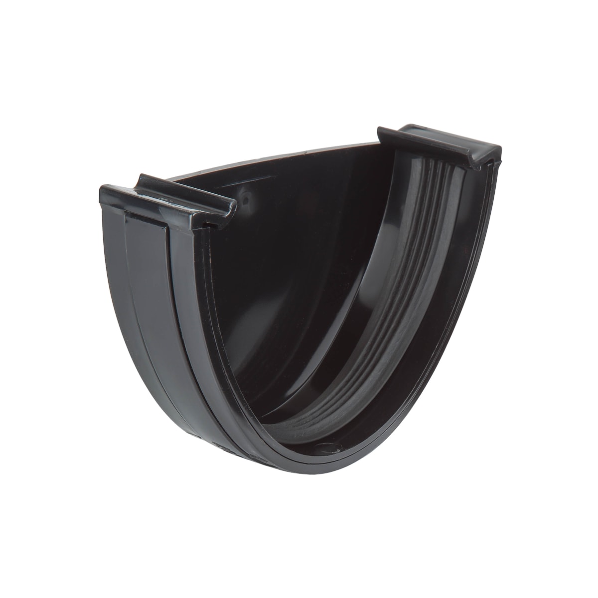 Product image for Polyflow Deep Capacity Gutter External Stop End Black