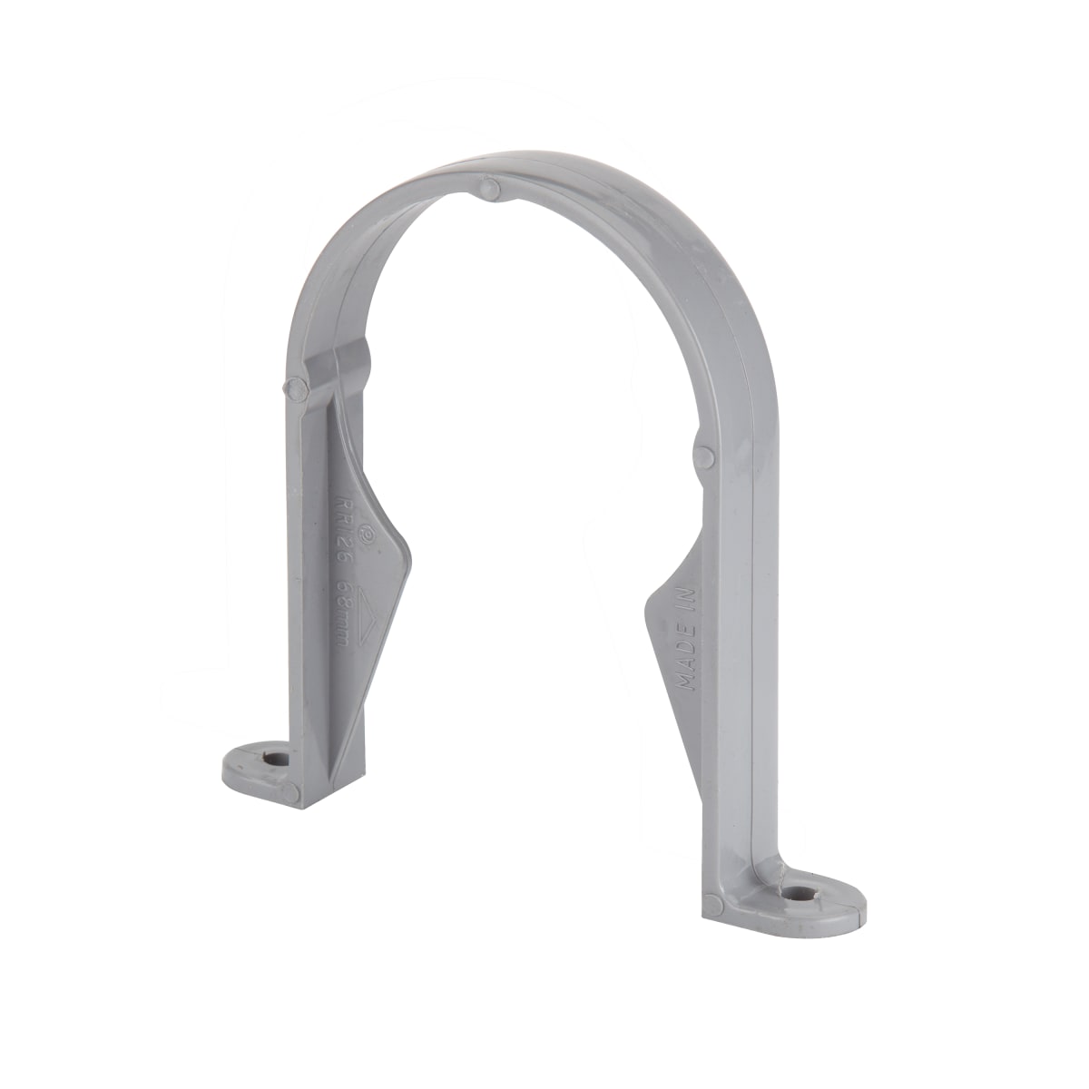Product image for Polypipe 68mm Round Downpipe Bracket Grey