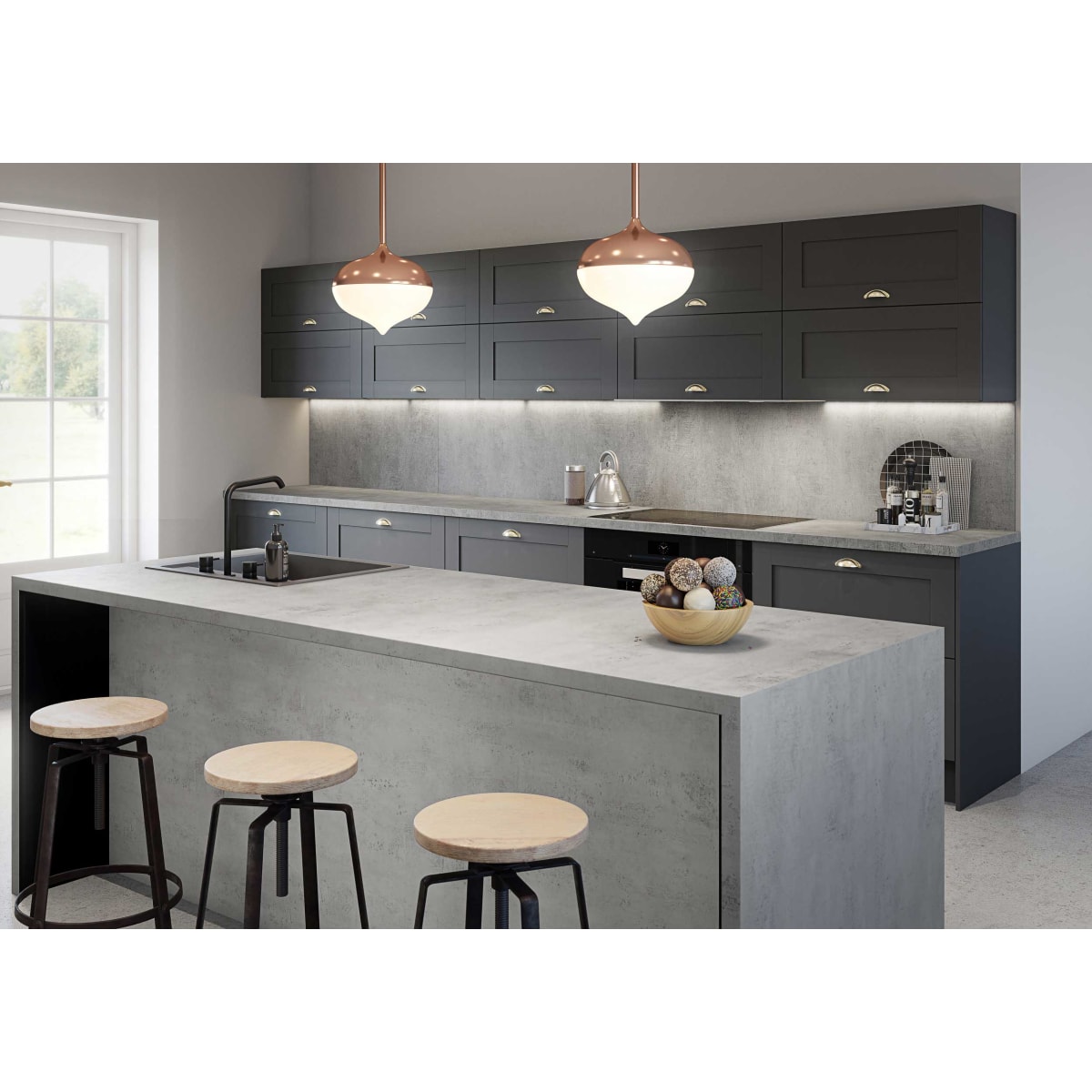 Grey kitchen bar hot sale