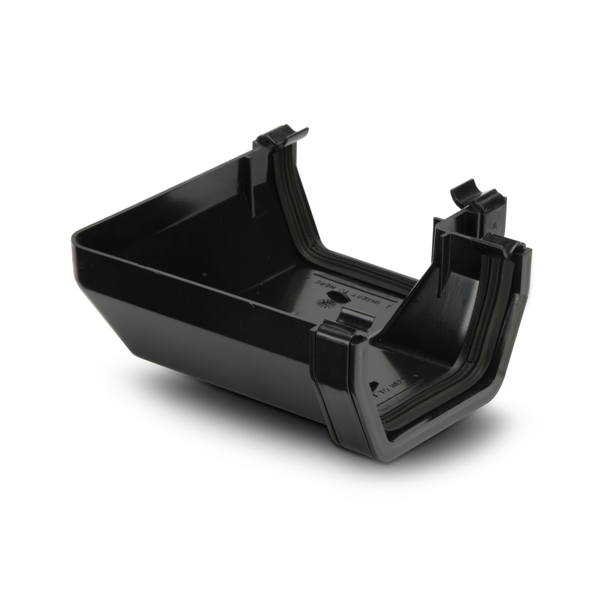 Product image for Square Gutter 90° Angle Black 112mm