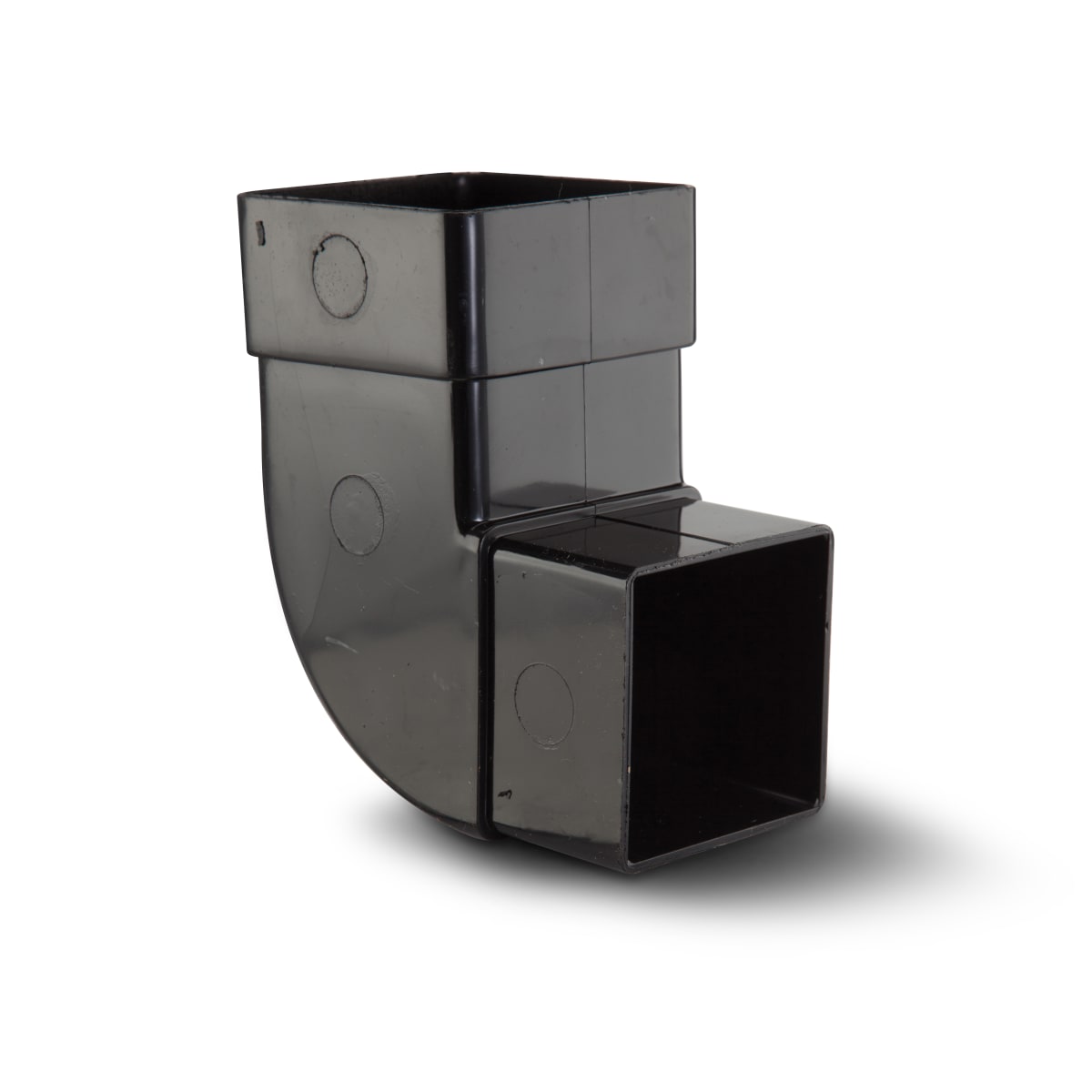 Product image for Polypipe Square 65mm Black Offset Bend 92.5Deg