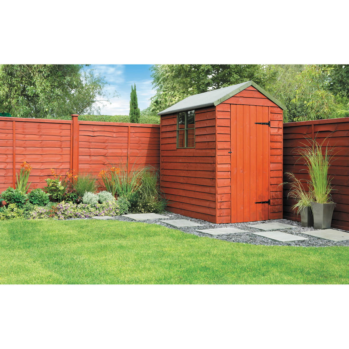 Fence paint cedar on sale red