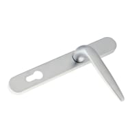 Euro UPVC Inline Lever/Lever Set 210mm with Fixings Silver