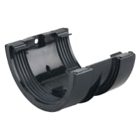 Wavin Osma RoundLine Gutter Joint Bracket 112mm Black