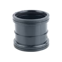 OsmaSoil Double Socket Slip Coupler 110mm Black