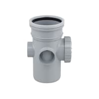 Wavin OsmaSoil Single Socket Bossed Access Pipe 110mm Grey