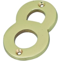 Frisco Eclipse Numeral '8' Face Fix 76mm Polished Brass