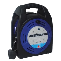 Masterplug 4 Gang 13A Case Cable Reel 20m Blue