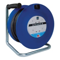 Masterplug 4 Gang 13A Open Cable Reel 50m Blue