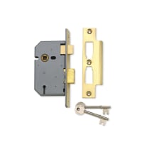 Yale Locks 3 Lever Mortice Sashlock 65 x 101mm Polished Brass