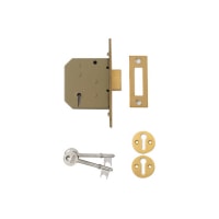 Yale PM322 3 Lever Mortice Deadlock 70 x 121 x 25mm Polished Brass