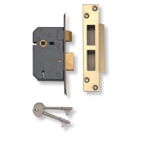 Yale Hi- Security Mortice 5 Lever Sashlock Polished Brass