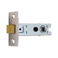 Eurospec Easi-T Heavy Sprung Tubular Latch 76mm Electro Brassed/Satin Stainless Steel