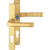 Hoppe Duraplus London Handle with 205mm Backplate Anodised Gold