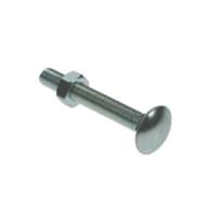 Cup Square M6 Carriage Bolt & Nut 150mm L Bright Zinc Plated