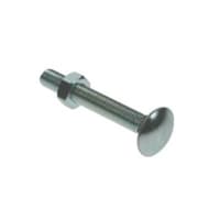 Carriage Bolt & Nut M8 x 75mm Bright Zinc Plated