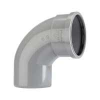 Polypipe Soil 92.5° Single Socket Bend 110mm Grey