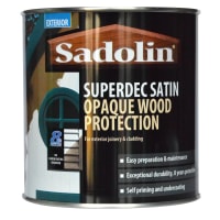Sadolin Superdec Satin Opaque Wood Protection 1.0L Super White