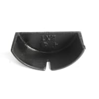 PAM Classical Rainwater Half Round Internal Stop End 115mm Dia Black