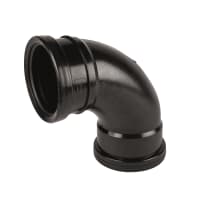 Wavin OsmaSoil Double Socket Soil Bend 87.5° 110mm Black