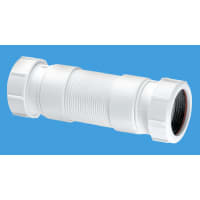 McAlpine Universal Plain Tail Flexible Fitting 250 x 31.75mm White