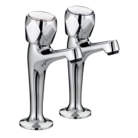 Bristan Club High Neck Pillar Taps (pair) 185 x 75mm Chrome