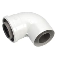 Vaillant 90 Degree Elbow For Ecomax 100mm White