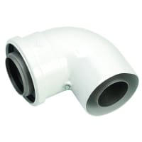 Worcester 90º Flue Bend 100mm White