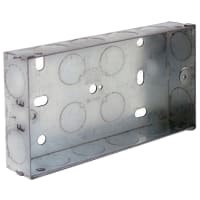 BG Electrical Steel Knockout Box 2 Gang 25mm Silver