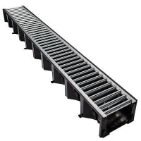 ACO HexDrain Channel Galvanised Grating 1m x 125 x 80mm