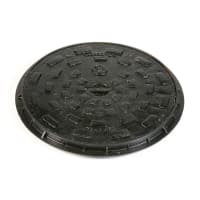 Polypipe Ductile Iron Underground Drainage Cover 460mm Dia Black