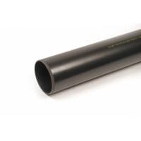 Polypipe Soil Plain End Pipe 4m x 110mm Black P440B