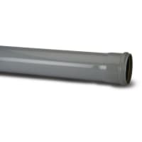 Polypipe Soil Single Socket Pipe 110mm x 4m Grey