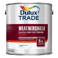 Dulux Trade Weathershield Exterior Gloss Paint 1L Brilliant White