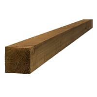 Treated Incised 8ft Fence Post<br>Brown  100 x 100 x 2400mm