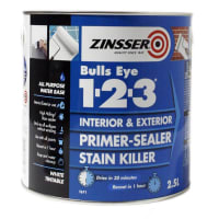 Zinsser Bulls Eye 1.2.3 Primer - Sealer - Stain Killer 2.5L White