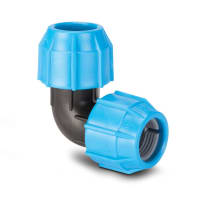 Polypipe Polyfast 90 Degrees Elbow 25mm Dia Black / Blue