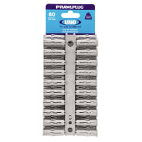 Rawlplug Universal Uno Plug 36 x 10mm Grey Pack of 80