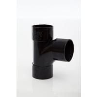 Polypipe 92.5° Swept Tee 40mm Black WS22B