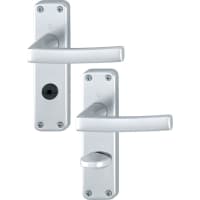 Hoppe Lever Handle Bathroom Set Satin Anodised Aluminium