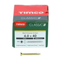 TIMCO Classic Pozi Countersunk Wood Screw 4 x 40mm Box of 200