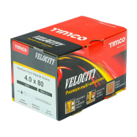 TIMCO Velocity Premium Woodscrews 80 x 4mm Zinc Yellow Passivated