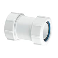 McAlpine Straight Multifit Connector 38mm White