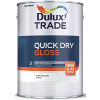 Dulux Trade Quick Dry Gloss 5 Litres Pure Brilliant White