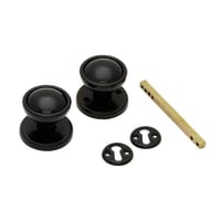 Carlisle Brass Rim Mortice Handle Furniture Plastic Black