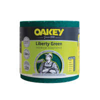 Oakey Liberty Green sandpaper roll 115 x 10m 120 grit