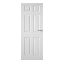Premdor Internal 6 Panel Smooth White Primed Door 2040 x 826 x 40mm