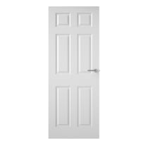 Premdor Internal 6 Panel Smooth White Primed Door 1981 x 610 x 35mm