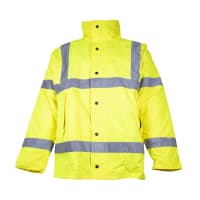 NOVIPro Hi-Vis Waterproof Coat Class 3 Size Large Yellow