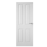 Premdor Internal 4 Panel Textured White Primed Door 2040 x 826 x 40mm